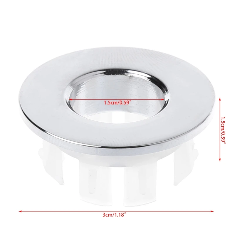 

New Bathroom Basin faucet Sink Overflow Cover Brass Six-foot Ring Insert Replacement
