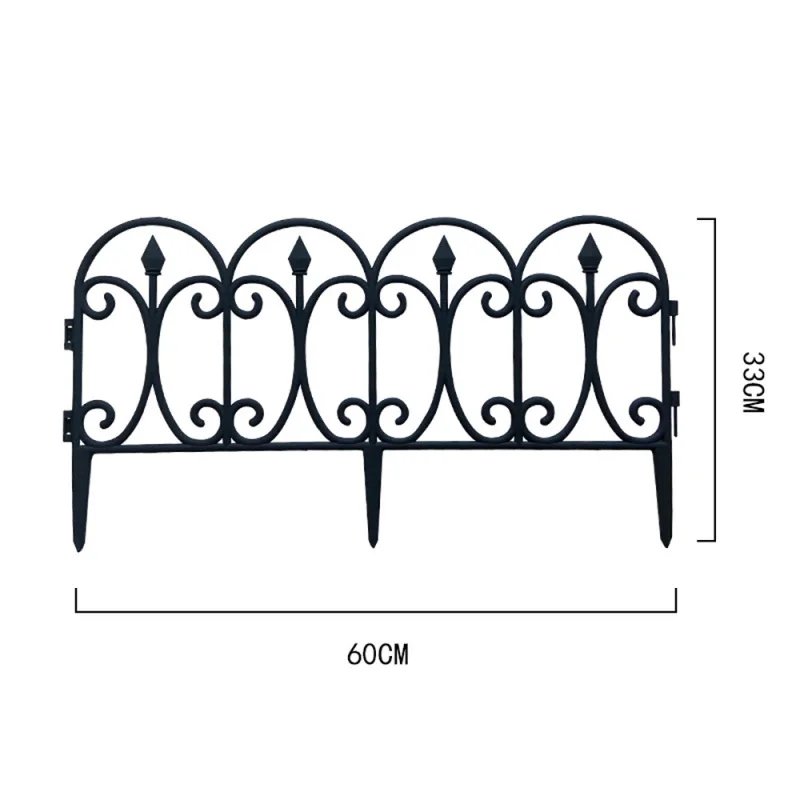 

5PCS/lot European Style Black Garden Border Fencing Set Finish Edging Covers Durable