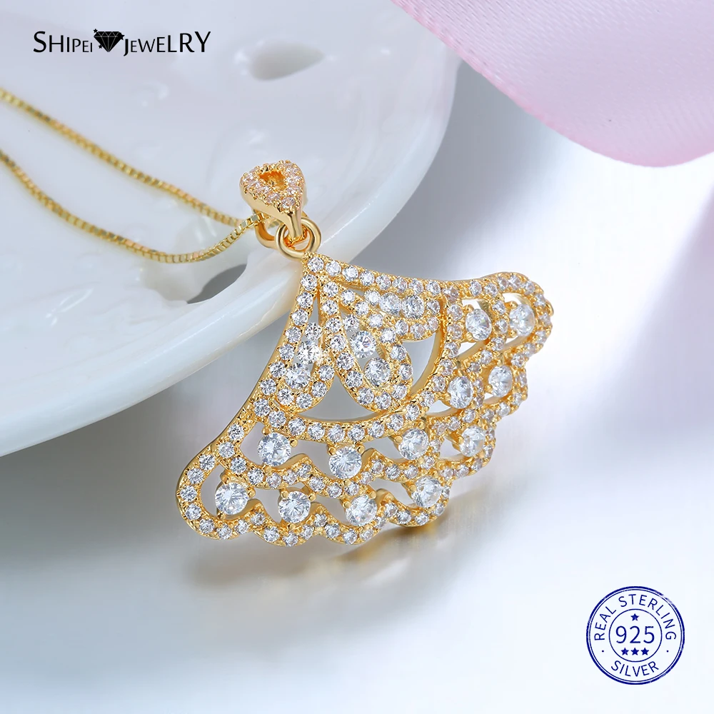 Женское ожерелье с подвеской в виде сапфира розовое золото желтое серебро 100%