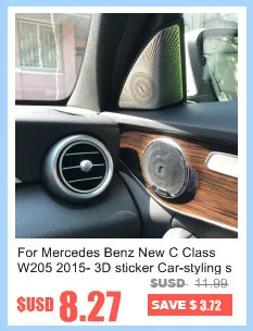 Для Mercedes Benz C Класс W205- автомобиль-Стайлинг из нержавеющей стали двери автомобиля аудио динамик декоративная накладка 3d наклейка