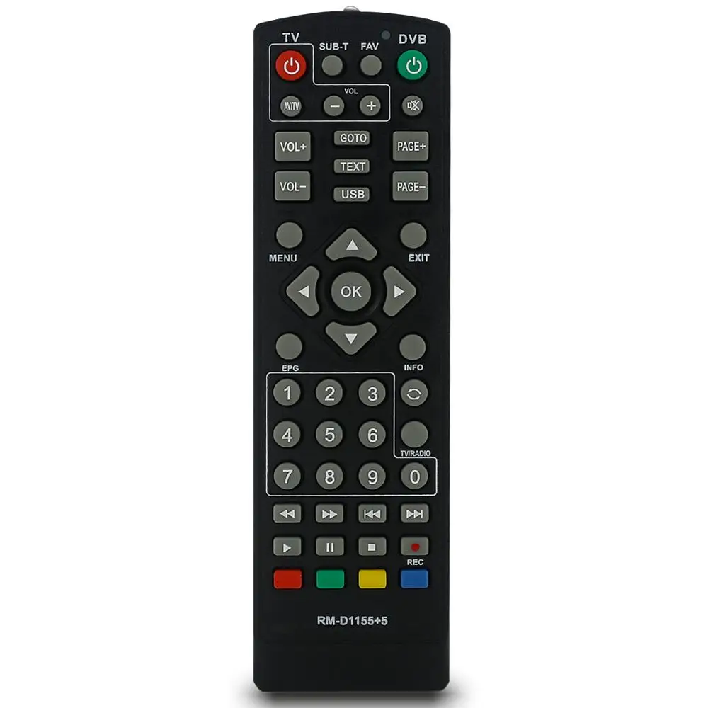Универсальный ТВ пульт дистанционного управления DVB-T2 пульт дистанционного rm-d1155 спутниковый телевизионный ресивер huayu