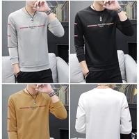 essentials oversized mens t shirt sweater youth loose casual fashion round neck printed long sleeve bottoming shirt 2021 new