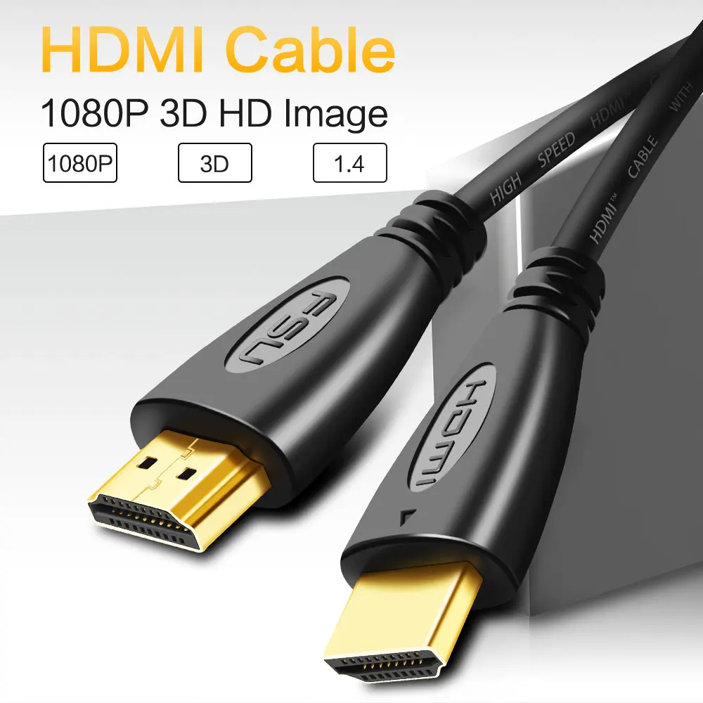 HDMI Cable Video Cables High Speed HDMI to HDMI Cable 1080P 3D Gold Plated For HDTV XBOX PS4 PS5 Splitter Switcher 1m 3m 10m 20m