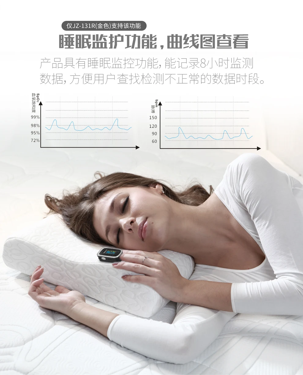 

pulse oximter SPO2 PR 8 hours sleep monitor Oximeter Blood Oxygen Saturation meter Fingertip Oled Portable Oximet oximetro