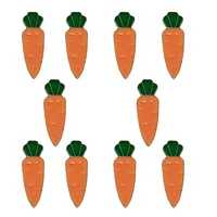 10pcs creative enamel pins carrot brooches golden badges coat shirt backpack jackets lapel pins jewelry gifts for friendswomen