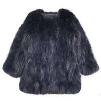 Women Winter New Fashion Solid Color Real Fur Leather Female Loose Brand Elegant Brand Thick Warm Parkas Ladies Casual Coat M769