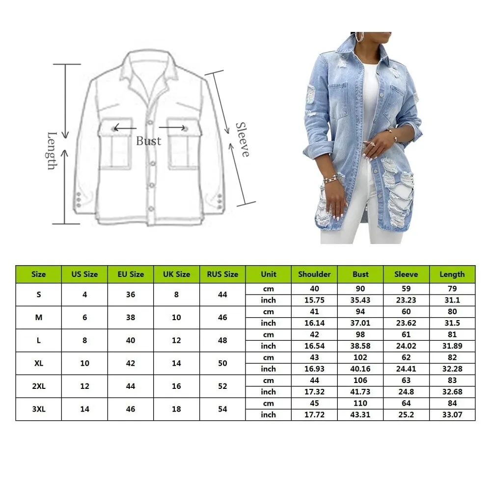 

New Solid Turn-down Collar Jean Jacket For Women Loose Casual Blue Fashionable Women Coats Female Outwear Denim Feminine