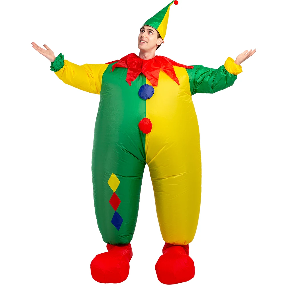 Надувной костюм клоуна для косплея забавный воздушный надувной нарядный