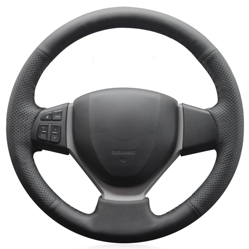 Черный ПУ Искусственная кожа рулевое колесо Крышка для Suzuki Swift 2011 2017 Vitara 2015 2019 Celerio