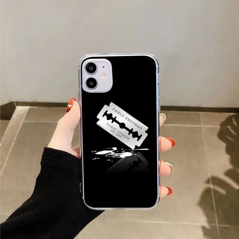 

Narcos TV series Phone Case Transparent for iPhone 6 7 8 11 12 s mini pro X XS XR MAX Plus