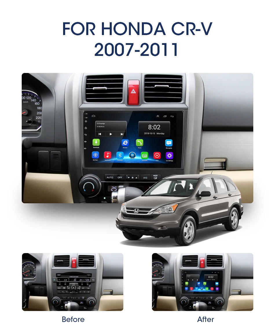 Jansite 4G Wifi RDS " автомобильное радио Android для Honda 2007-2011 HIFI 2G+ 32G мультимедиа сенсорного экрана видеоплееры с рамкой