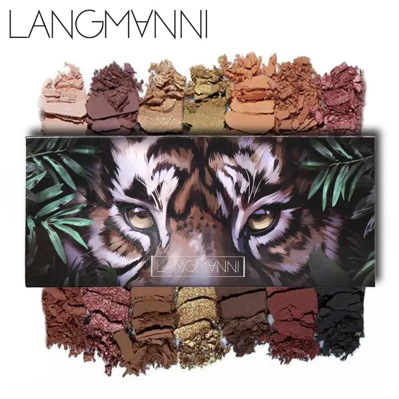 LANGMANNI Perfect Tiger 14 цветов палитра теней для век матовые перламутровые глаза макияж
