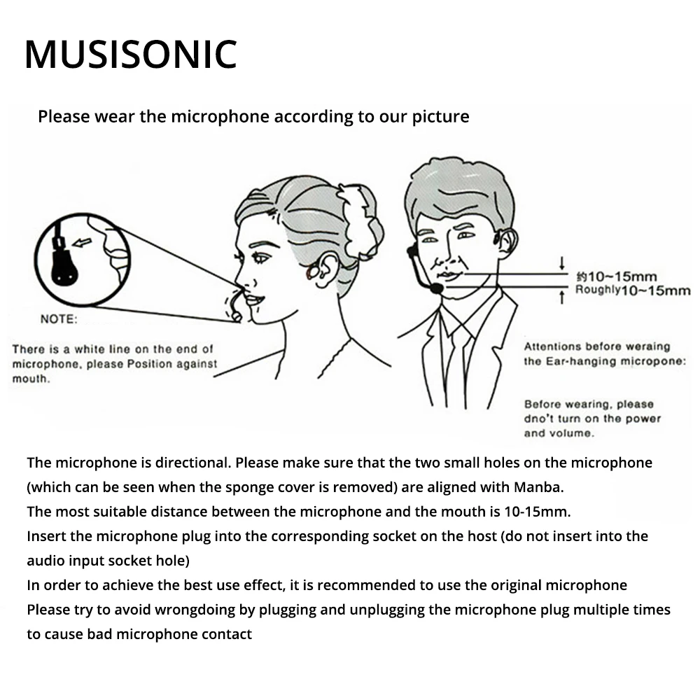 

Portable Lavalier Microphone Microphone Teacher Guide Interview Performance Speech Headset Loudspeaker Microphone