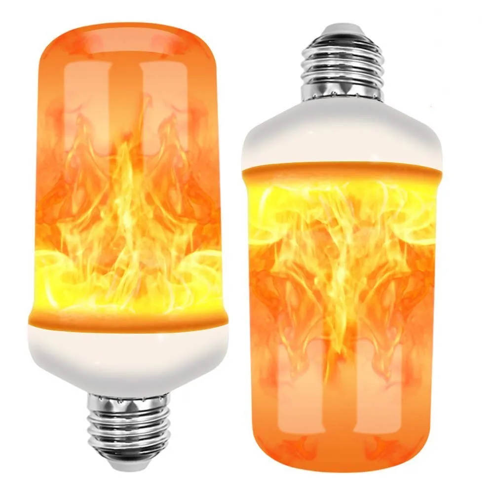 E27 светодиодный лампочка с динамическим эффектом пламени 3 режима AC 85-265V
