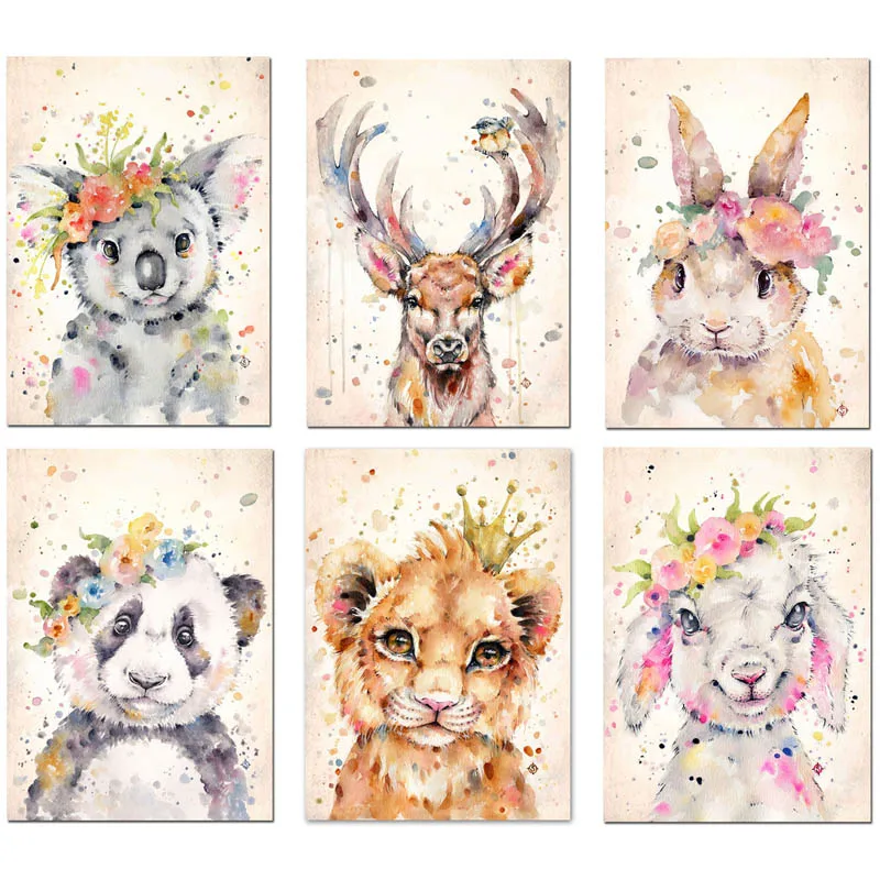 Nusery DIY Алмазная вышивка тигра оленя панды овцы крестиком милые животные алмазная