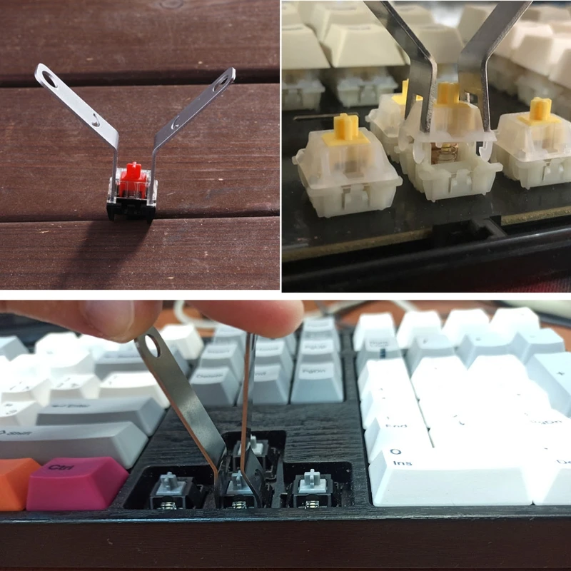

2Pcs/Set Metal Switch Extractor Opener Open instantly Only for cherry mx Switches Mechanical Keyboard Keycaps P82A