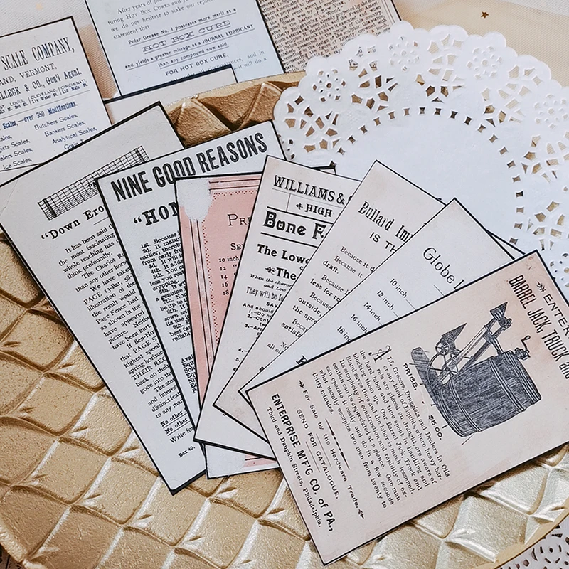 

32Pcs/Bag Vintage English Newspaper Label Sticker DIY Craft Scrapbooking Album Junk Journal Happy Planner Decorative Stickers
