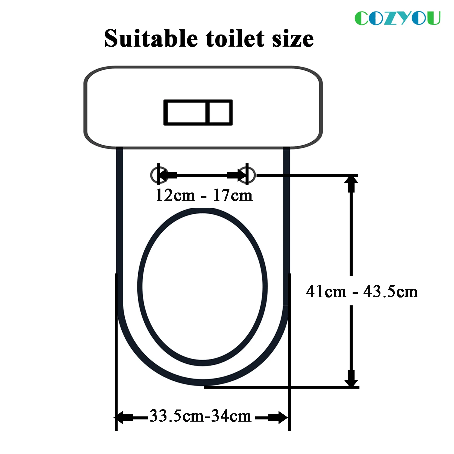 Удлиненное U сиденье для унитаза мягкое Быстроразъемное длина установки выше 410