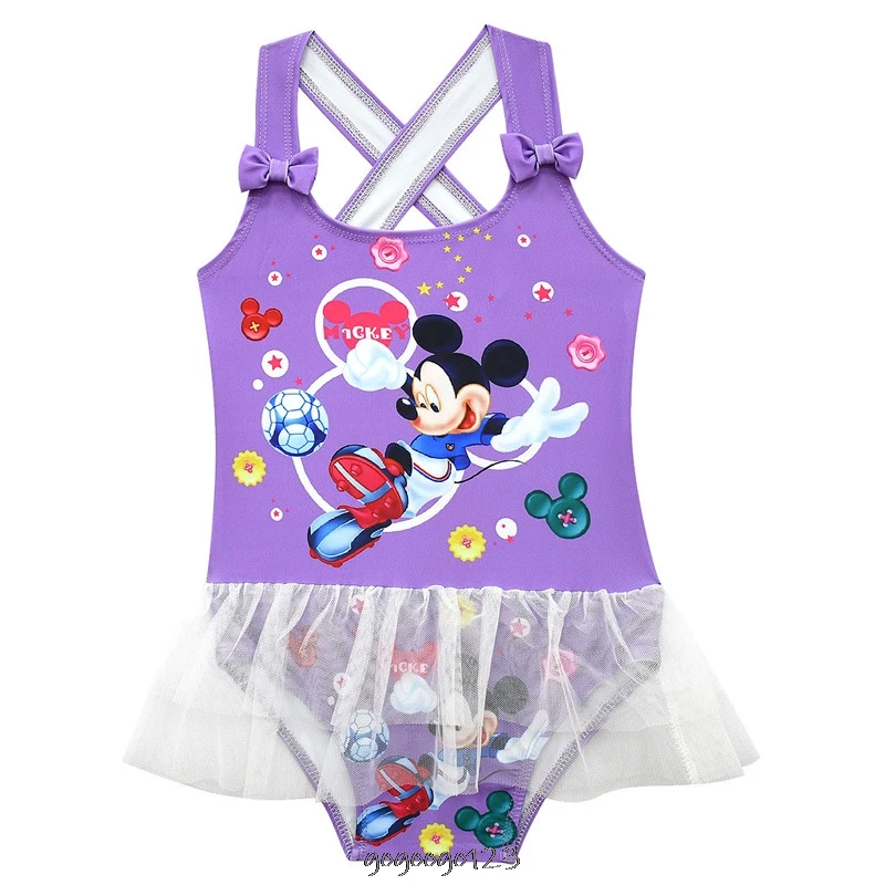 Для девочек в стиле Микки и Минни Маус Купальный костюм 1 шт. Детские купальники