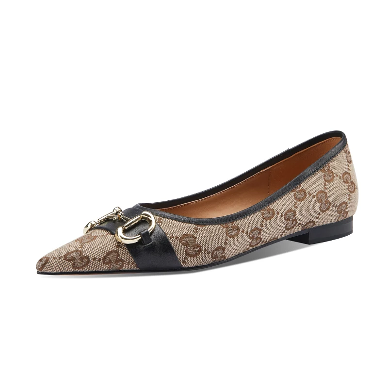 

European Ballet Flats Shoes Slip-On Spring Autumn Shallow Woman Single Shoes Ladies Females Work Footwear Fashion Women Shoes