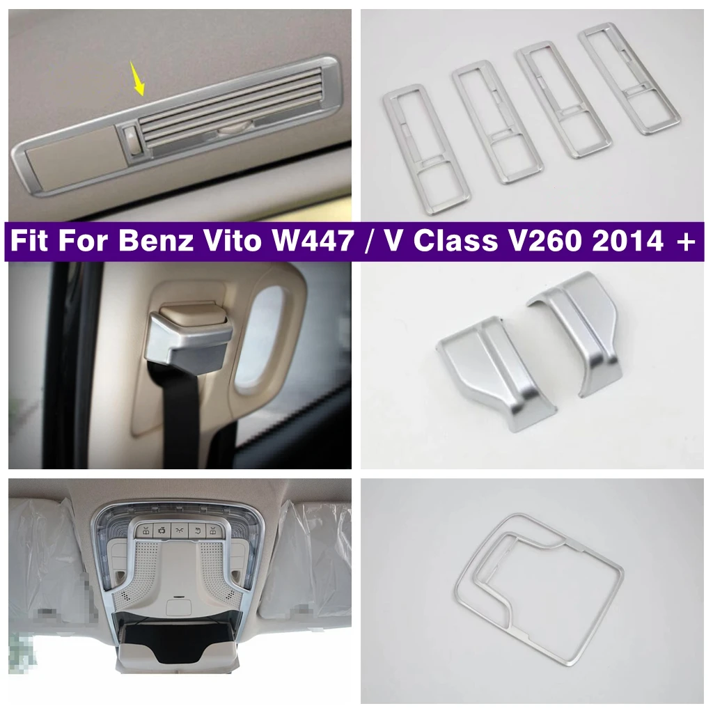 

Reading Light Safety Belt Buckle Rear Roof Air AC Outlet Cover Trim For Benz Vito W447 / V Class V260 2014 - 2021 Matte Interior
