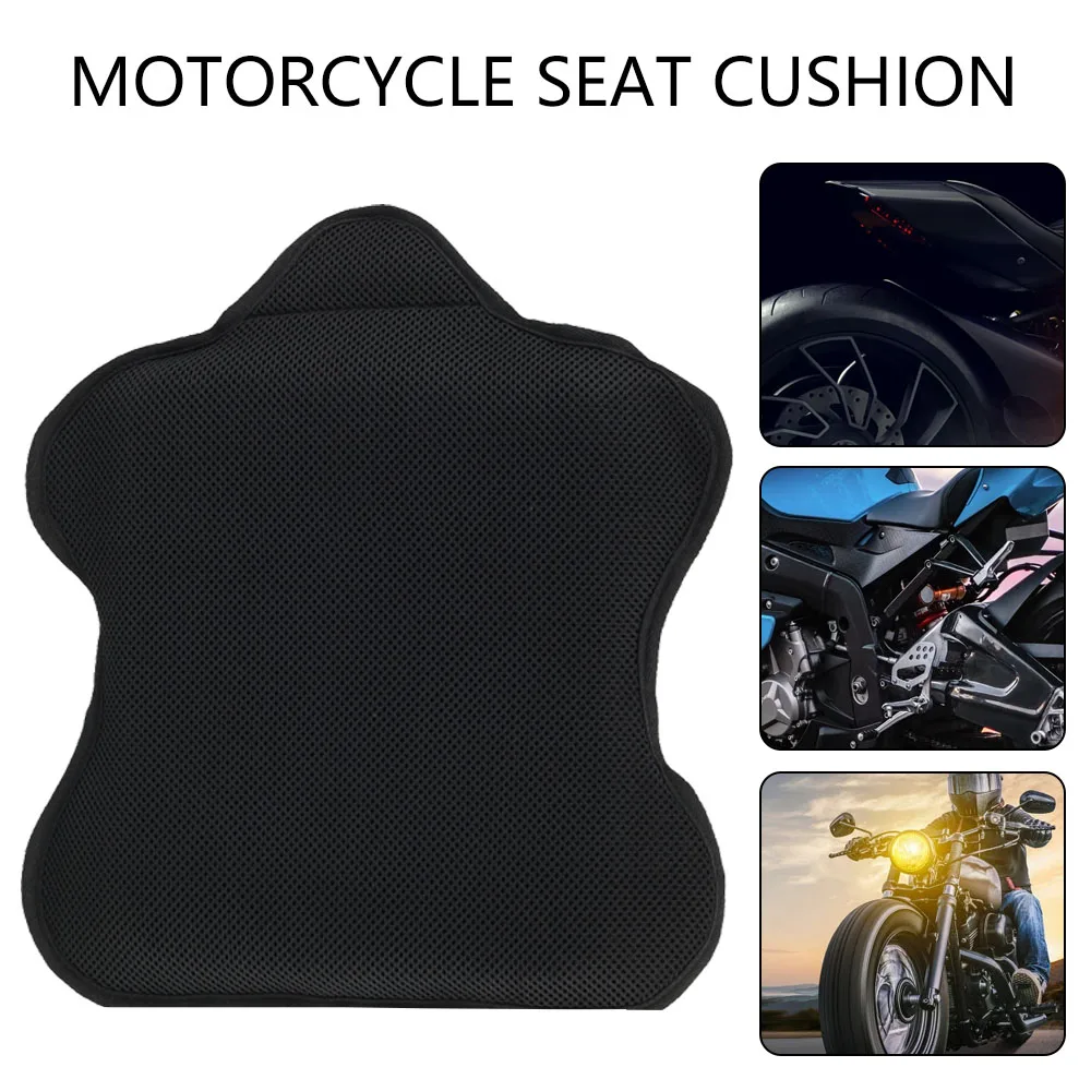 

Motorcycle Seat Cushion Pad Breathable Moto Seat Cover Gel Non Slip Pressure Relief Ride Seat Cover 3 Layer Butt Protector Pad