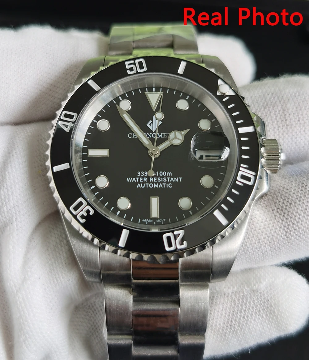 Orologio automatico da uomo nero Submariner 100M impermeabile Sport  scheletro orologi uomo 2021 giappone movimento zaffiro data Display|Sports  Watches| - AliExpress