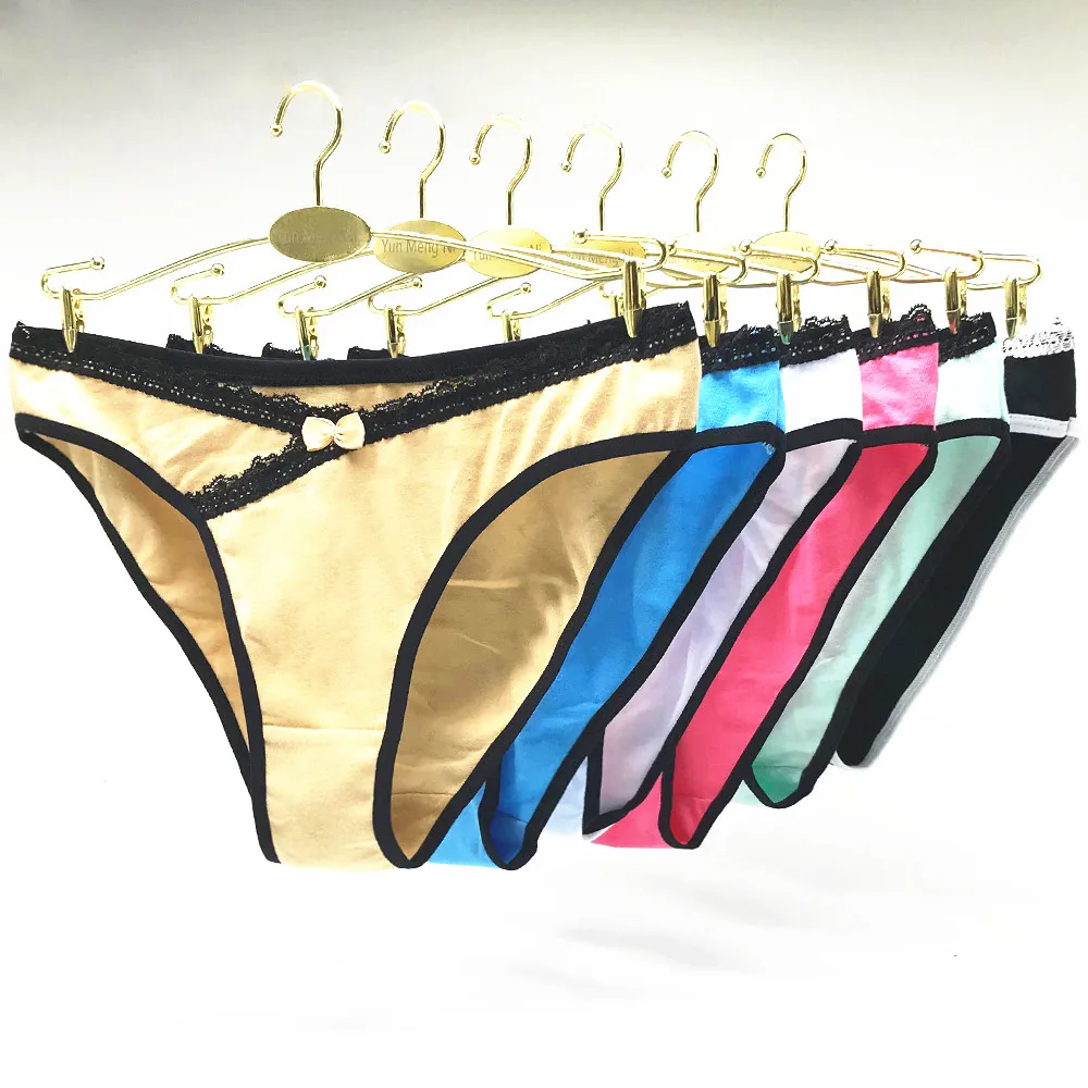Хлопковое нижнее белье Женские брифы модные трусики с V-образным вырезом женские