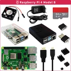 Плата ОЗУ Raspberry Pi 4 B, 2 ГБ, 4 ГБ, 8 ГБ, чехол из АБС-пластика, карта, адаптер питания, радиатор, видеокабель для Raspberry Pi 4, Модель B