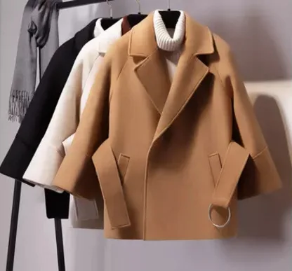 

2020 New Petite Short Autumn and Winter Woolen Overcoat jacket women women coats