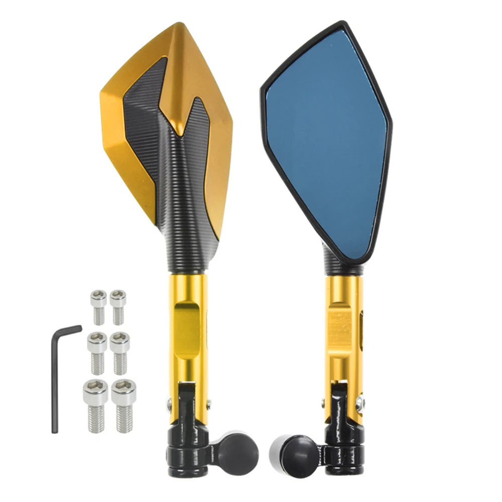 

Motorbike Motorcycle Big Rearview Mirror Folding Side Mirrors CNC Aluminum Adjusting