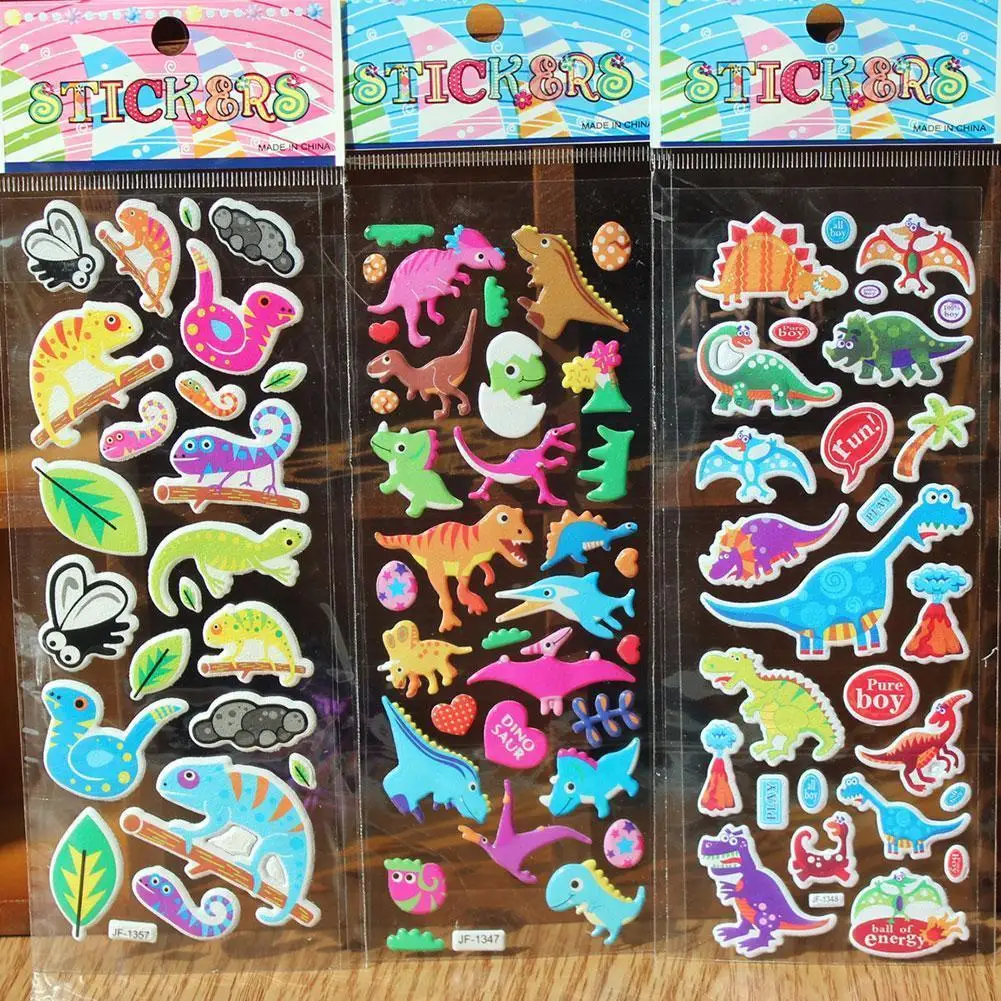 

10pcs DIY Children Cartoon Bubble Sponge Paper Stickers Three-dimensional Toys Creative Motivational 3d Stickers Children G R0H2