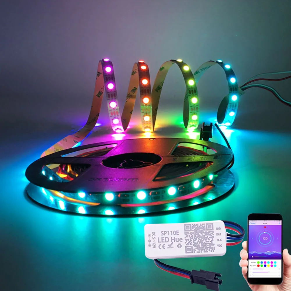RGB WS2812 светодиодный набор лент с USB SP110E Bluetooth Led контроллер для телевизора сзади