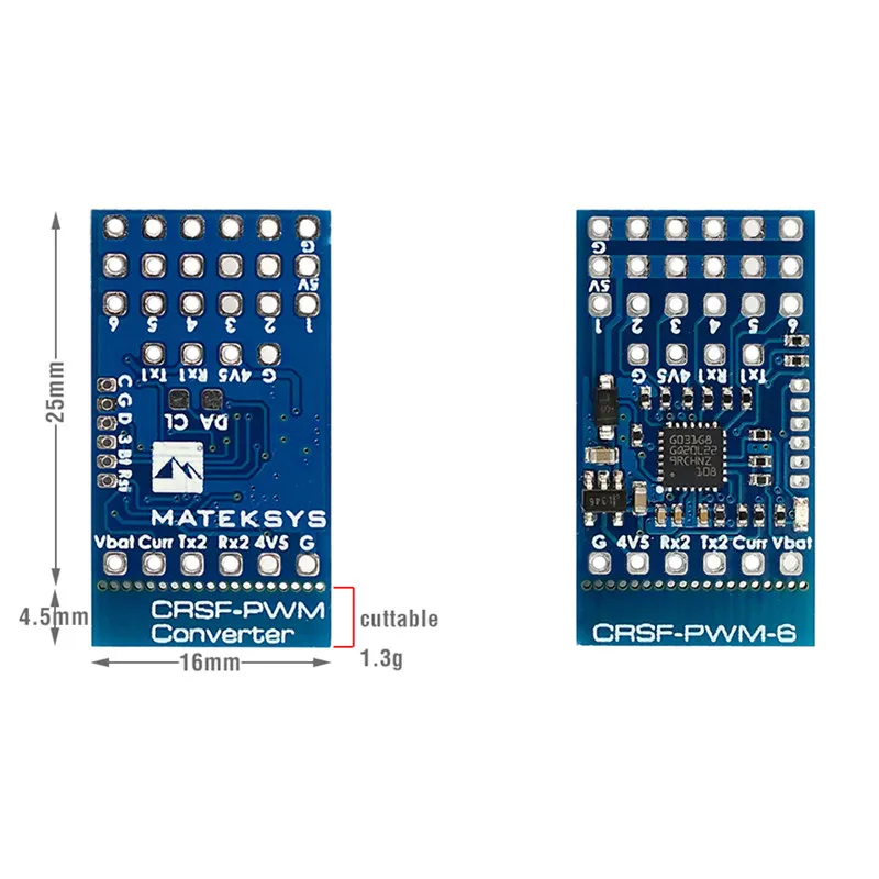 Конвертер MATEK CRSF в PWM CRSF-PWM-6 CRSF-PWM-C для TBS Crossfire Nano RX SE запчасти самостоятельной