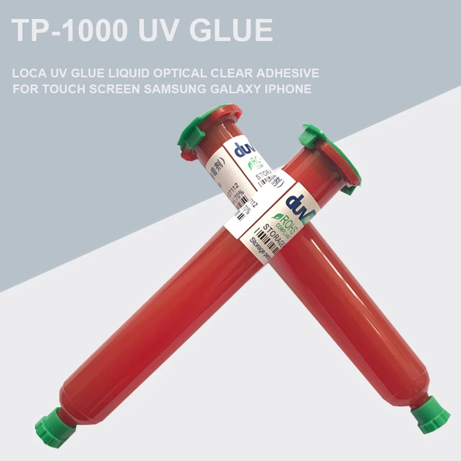 TP-1000 Жидкий оптически прозрачный адгезив LOCA UV клей tp 1000 uv tp1000 для сенсорного экрана Samsung Galaxy iPhone On.