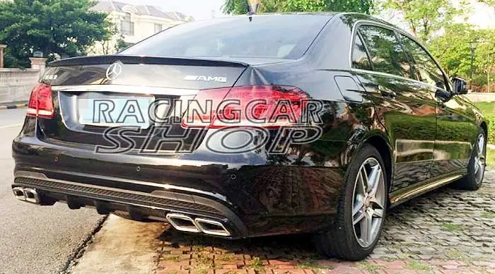E63 черная серия диффузор/выхлопные трубы комбо для W212 e-класс E200 E220 E250 E300 E350 E500 E550 AMG Спорт бампер 2014UP M043F