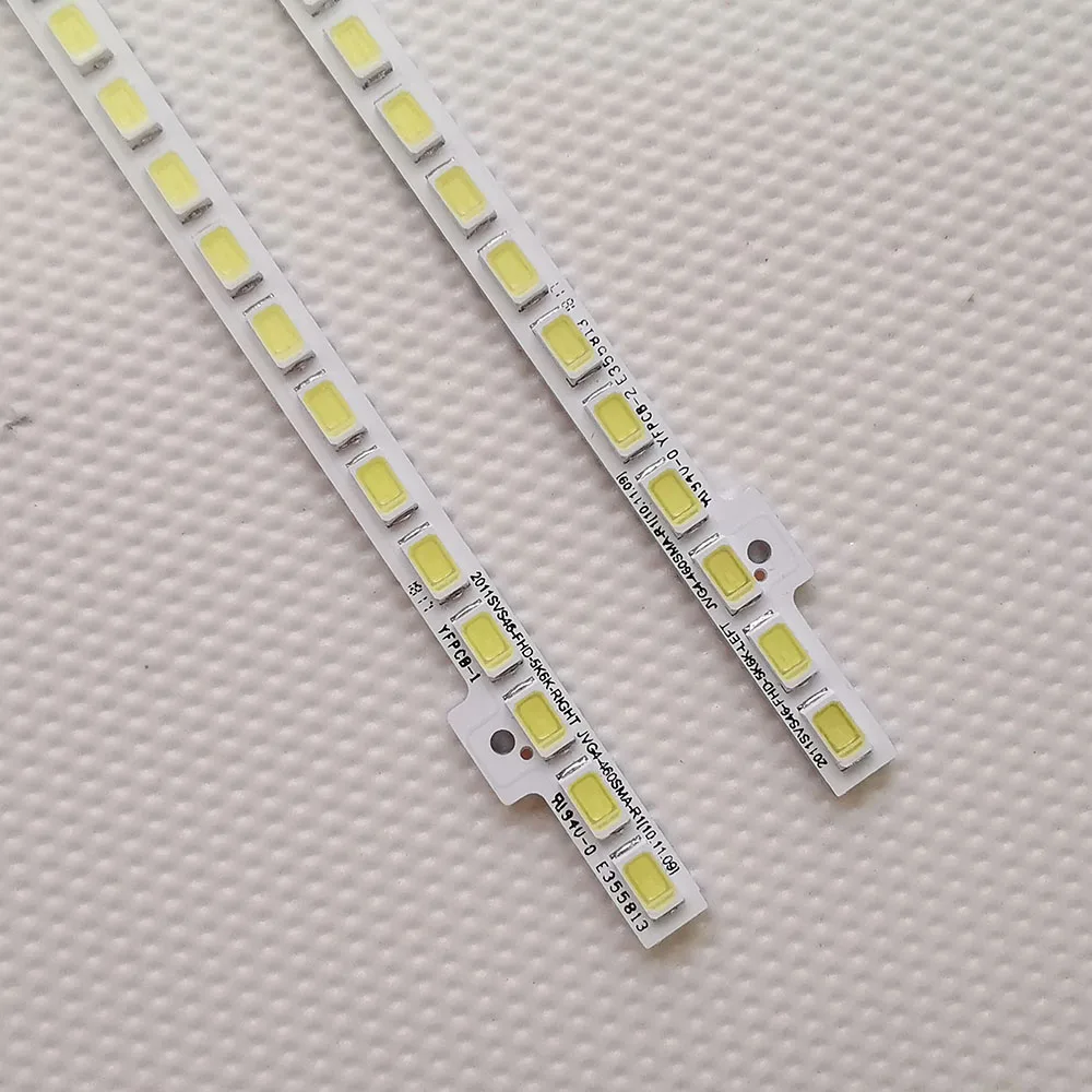 2 шт. (1 левая + 1 правая) Новая подсветка LED-панели UA46D5000PR UE46D5000 BN64-01644A 2011SVS46-5K6K-LEFT RIGHT H1B 1CH 72LEDs 51CM включено.