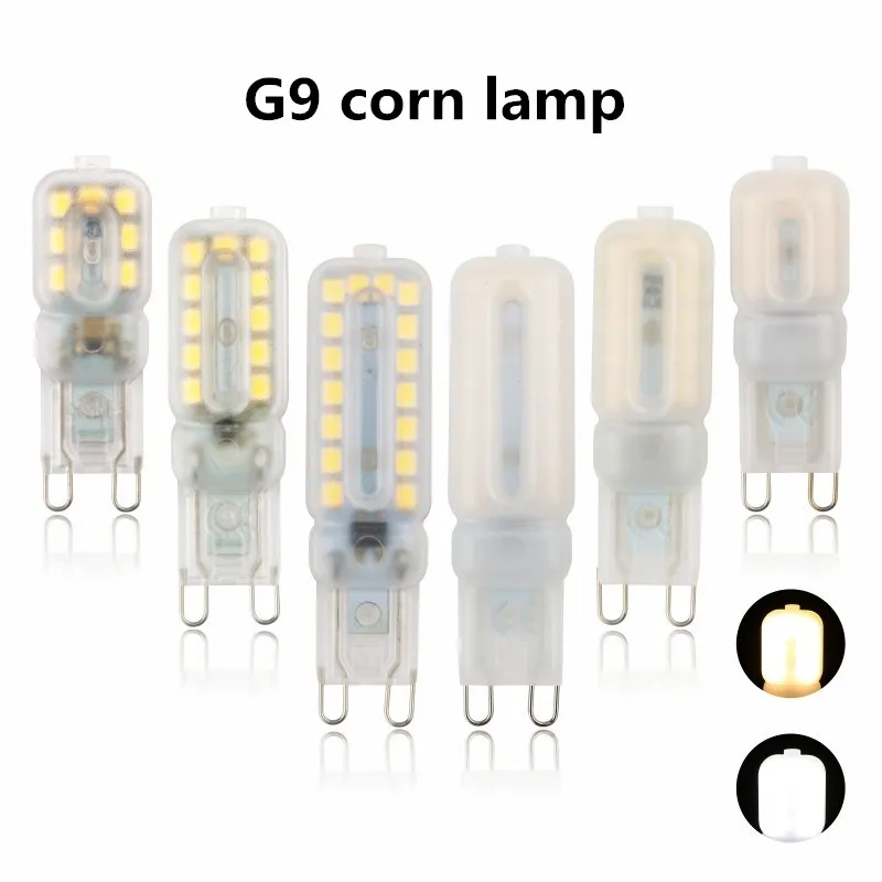 

10pcs Mini G9 G4 LED 3W 5W 7W 2835 SMD Lampada Corn Light Bulb 220V 240V 14 22 SMD Dimmable LED Lamp Chandelier Replace Halogen