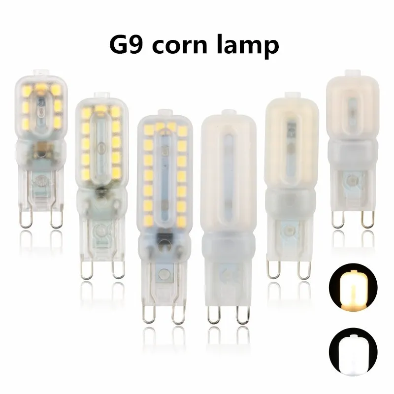 10 шт Мини G9 G4 светодиодный 3 Вт 5 7 2835 SMD лампада кукурузы светильник лампы 220V 240V 14 22