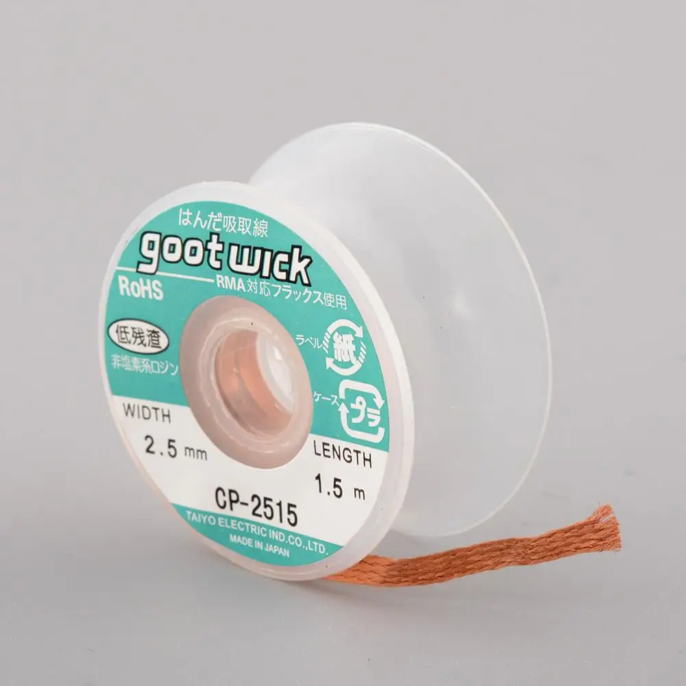 

Residue Tin Desoldering Wire Suction Line Wicks Remover 2.5mm 1.5m