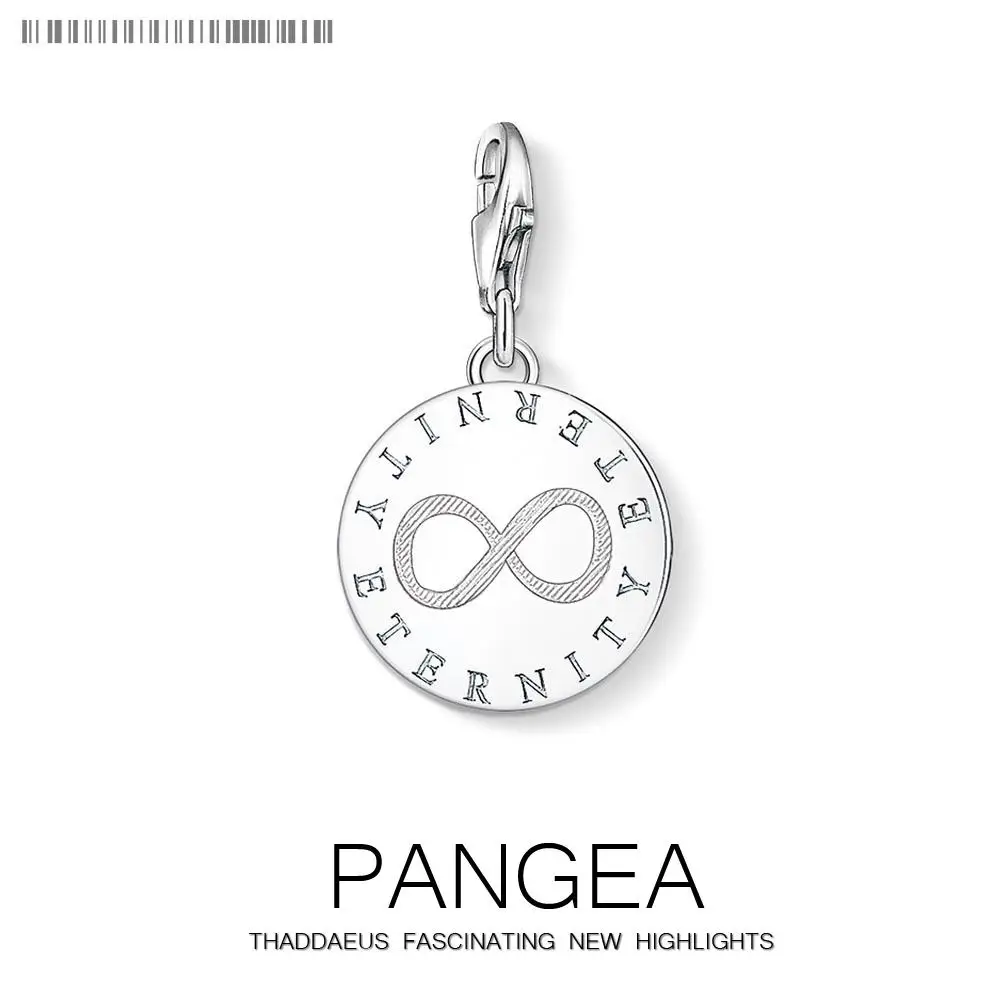 Талисманы бесконечные символ 925 пробы Серебряные кулоны из нержавеющей стали