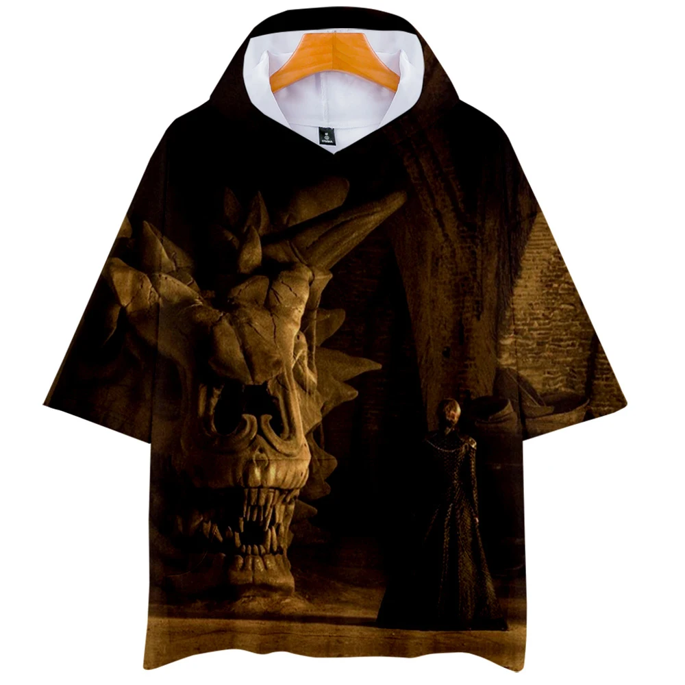 

Мужские/женские мягкие толстовки с капюшоном House Of The Dragon, футболка в стиле Харадзюку С 3D-принтом, лето 2021