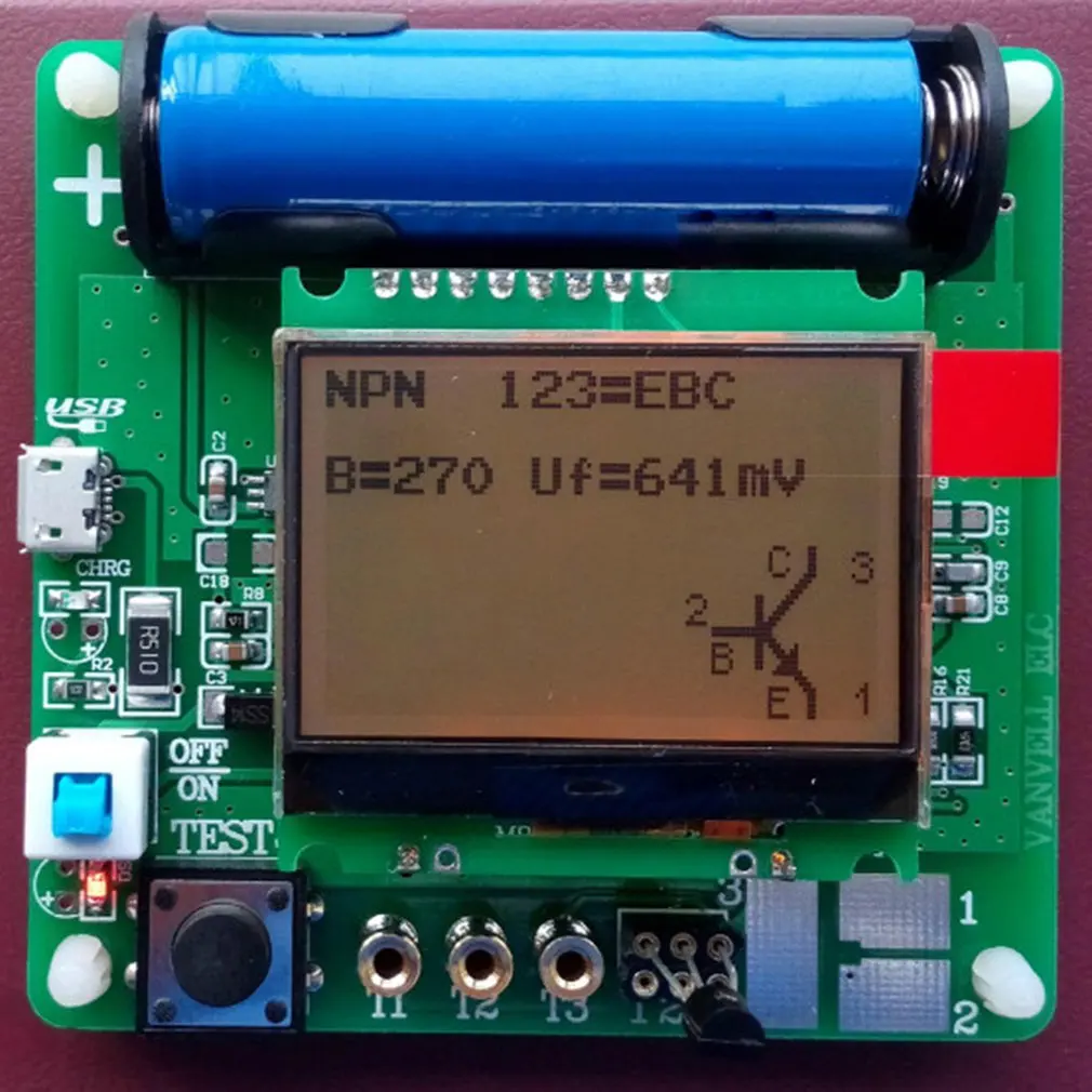 

3.7V Version Of Inductance Coil Capacitor ESR Meter MG328 Multifunction Transistor Tester Transistor Tester