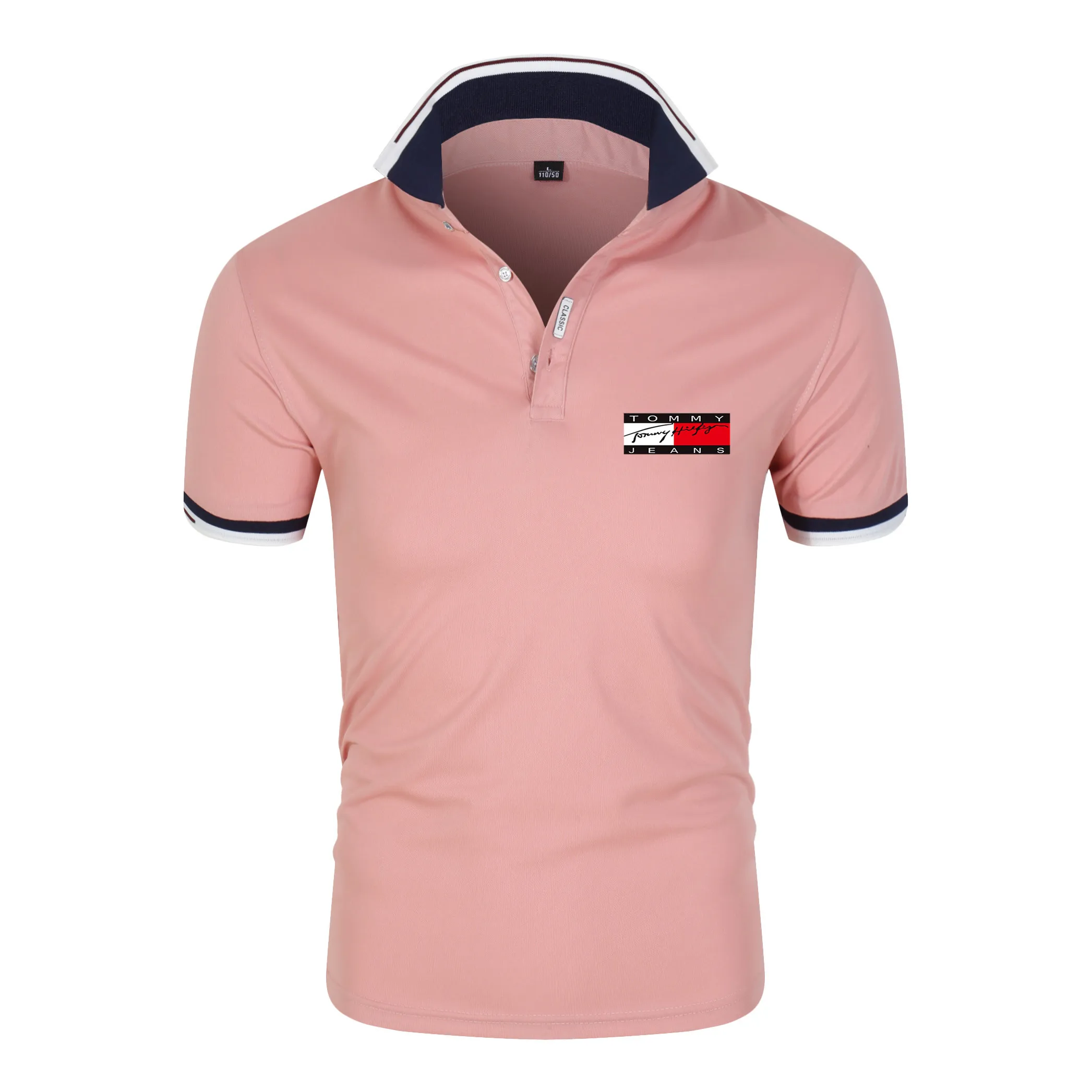 Новинка летняя Высококачественная Мужская Рубашка Поло повседневная мужская