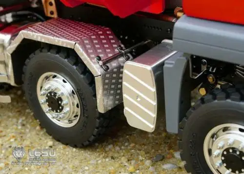 LESU RC малярный самосвал рулон вкл/выкл грузовик 1/14 масштаб MAN TGS 8*8 гидравлический подъемный звук с пультом дистанционного управления краска ing Red