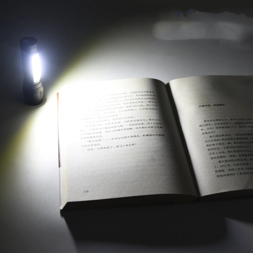 

Mini Rechargeable LED Flashlight XPE + COB Lamp Beads Flashlight with 3 Modes for Outdoor Adventure Waterproof Camping Light