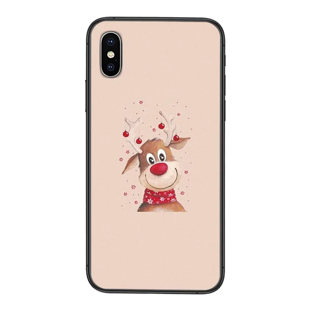 Чехол с рождественским оленем для iPhone SE2020 11 12 Plus Pro Mini X XS Max XR 8 7 6S SE 5 5C - купить по
