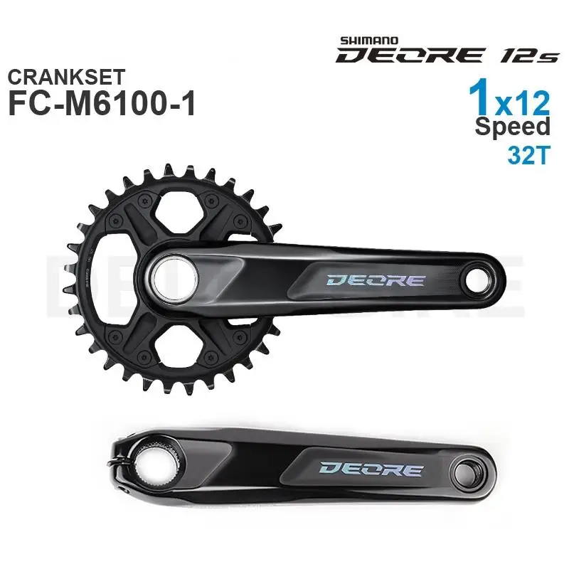 Оригинальные детали SHIMANO DEORE FC-M6100-1 MTB 1x12-speed или с DELIC Chainring 32 34 36T - купить по