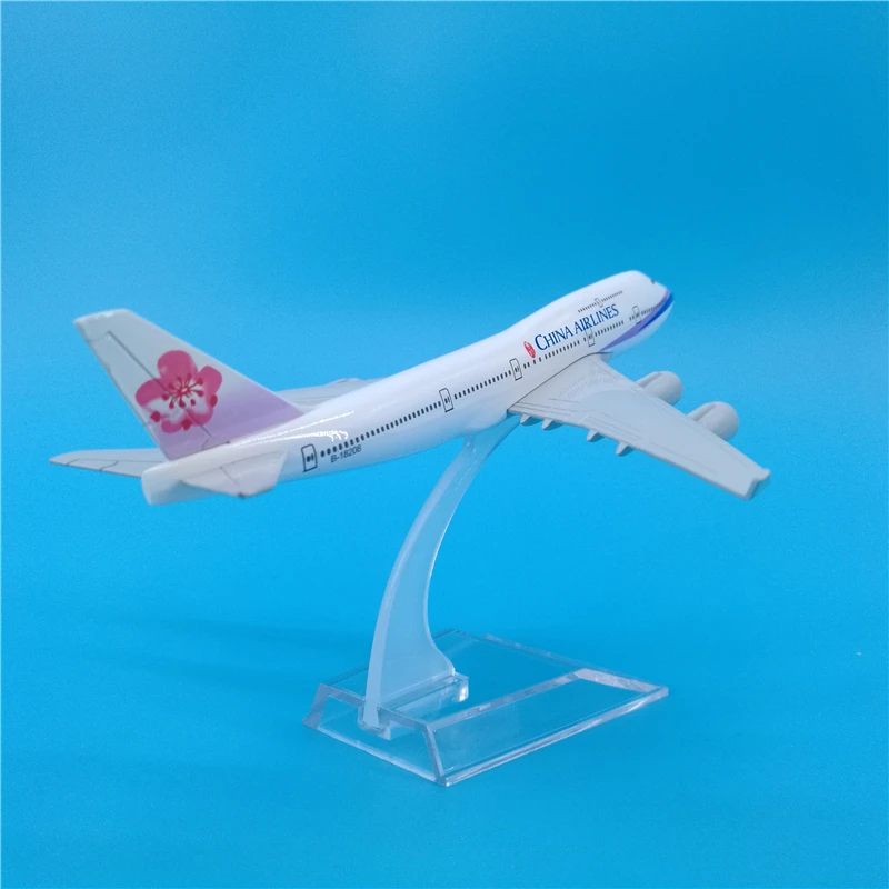 Модель самолета авиакомпании China Airlines 16 см модель Боинг 747 металлическая