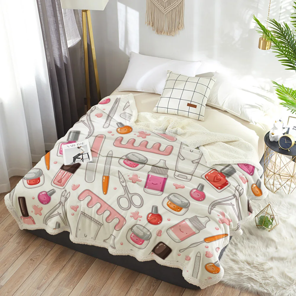 Зимнее кашемировое одеяло ножницы расческа щипцы пинцет косметический